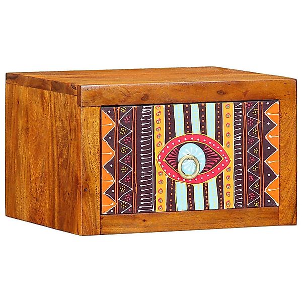 vidaXL Nachttisch Wandmontiert Braun 35 x 30 x 22 cm Akazie Massivholz 4016 günstig online kaufen