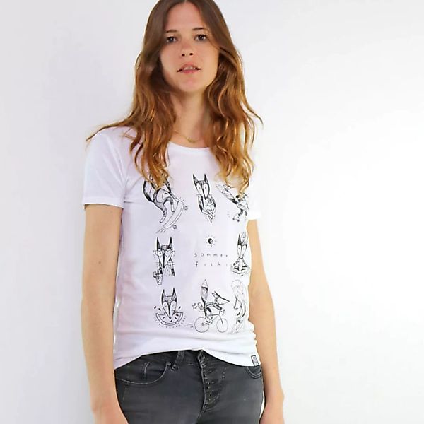 Shirt Sommerfuchs Aus Biobaumwolle Weiß günstig online kaufen