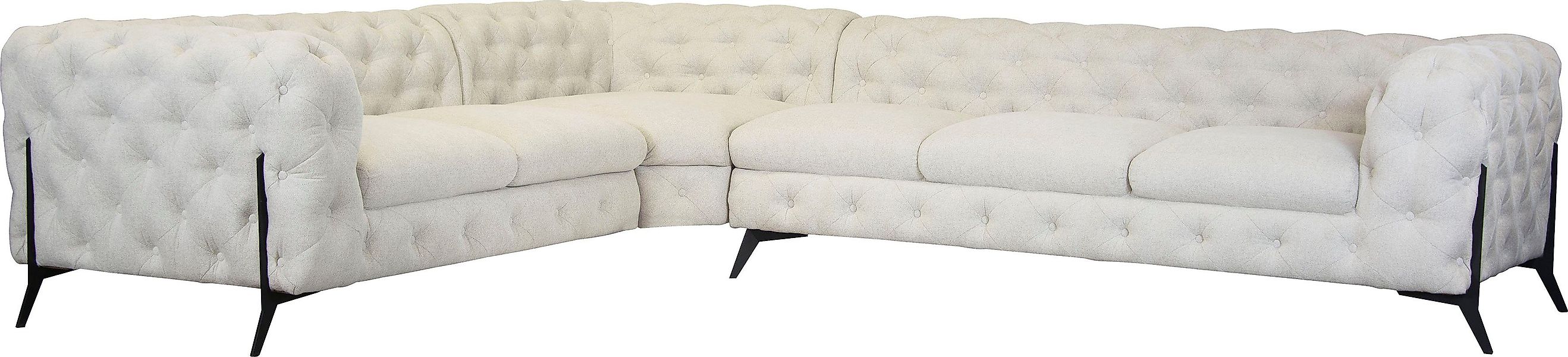 Leonique Chesterfield-Sofa Amaury L-Form, großes Ecksofa, günstig online kaufen