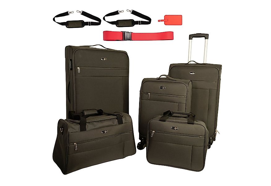 Travel Pal Trolleyset Reisegepäck Trolley-Set PALMA, 4 Rollen, (Set, 7 tlg) günstig online kaufen