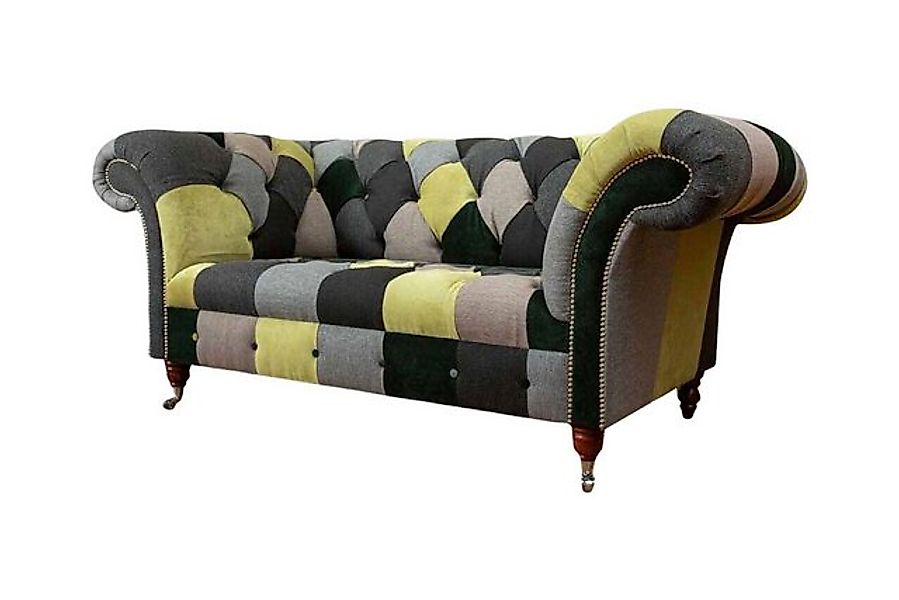 JVmoebel Sofa Chesterfield Couch Polster 2 Sitzer Design Textil Sofas Couch günstig online kaufen
