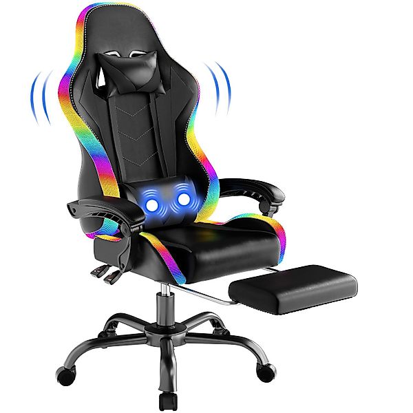 HOMALL Gaming-Stuhl LED Massage Bürostuhl mit günstig online kaufen