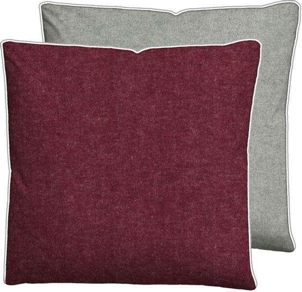 Biberna Kissenbezug "Hermal Flanell mit Reißverschluss, Melange-Optik, Wend günstig online kaufen