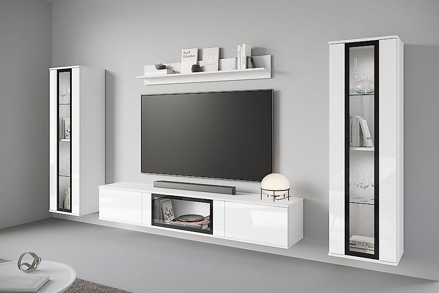 INOSIGN Wohnwand Caro, stehend und hängend montierbar, (Komplett-Set, 4-St. günstig online kaufen