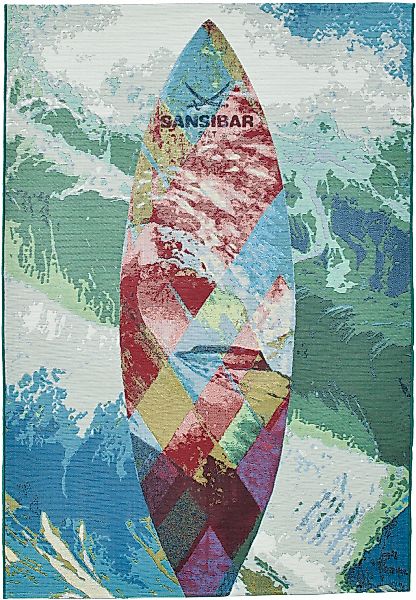 Sansibar Teppich »Rantum Beach SA-019«, rechteckig, 5 mm Höhe, Flachgewebe, günstig online kaufen