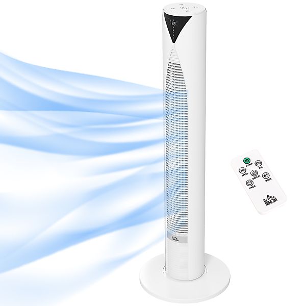 HOMCOM Turmventilator mit Fernbedienung, 12-Stunden-Timer, Schlafmodus, 3 G günstig online kaufen