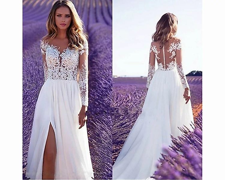 RUZU UG Abendkleid Damen Partykleid Bankett Kleid Hochzeitskleid Spitzenkle günstig online kaufen