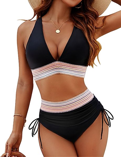 RWEUOQ Highwaist-Bikini-Hose Bikini Damen Set Cross günstig online kaufen