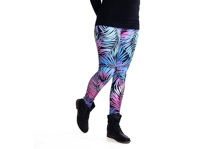 cosey Leggings Blumen-Leggings (Einheitsgröße) - Design Palmen Blätter (auf günstig online kaufen