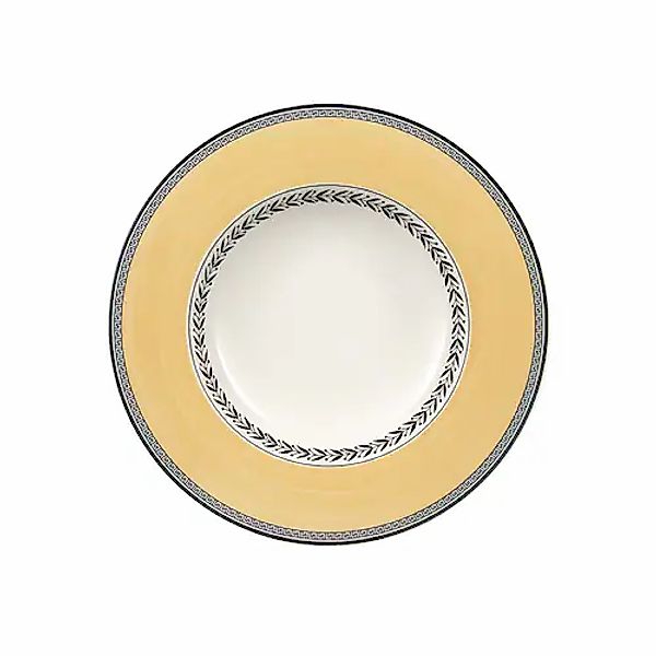 Villeroy & Boch Suppenteller »Suppenteller Audun Fleur ø 24,2 cm weiß-grau- günstig online kaufen