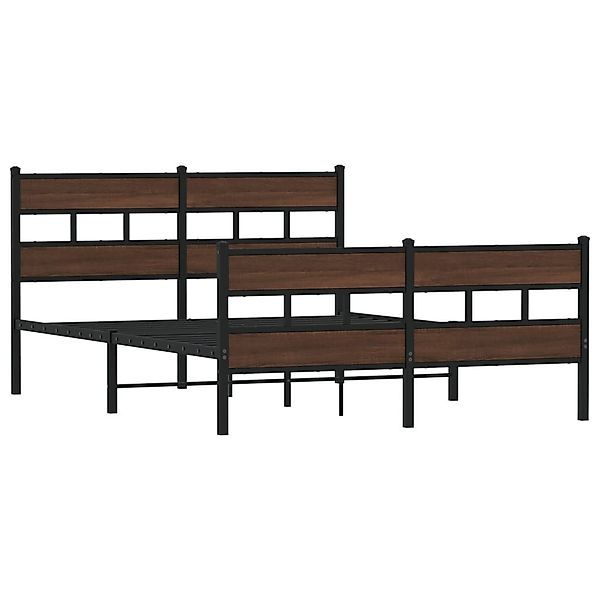 vidaXL Bett Metallbett ohne Matratze Braun günstig online kaufen