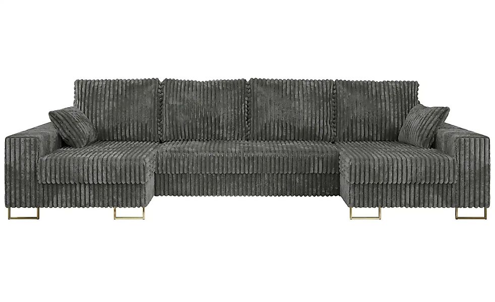 Wohnlandschaft mit Schlaffunktion Dorain ¦ grau ¦ Maße (cm): B: 312 H: 95 P günstig online kaufen