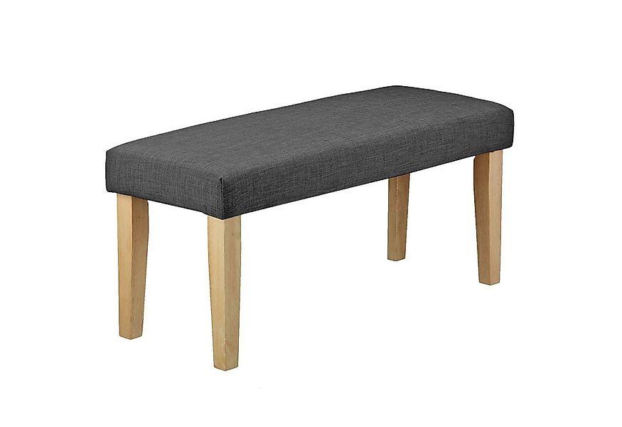 Homestyle4u Polsterbank 103 cm Sitzbank Anthrazit Beistellbank Grau Holzbei günstig online kaufen
