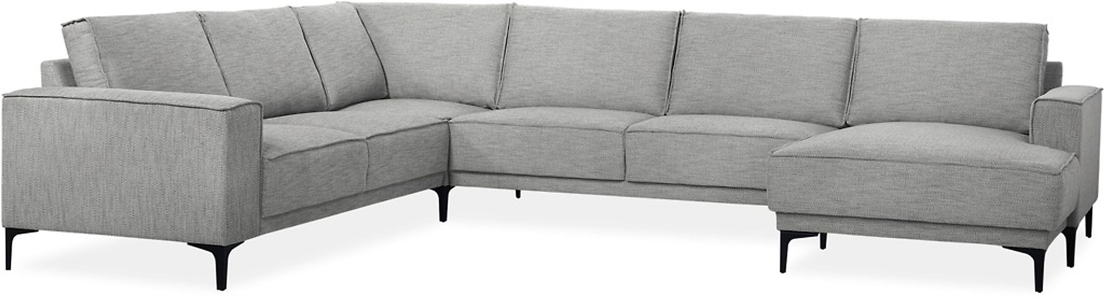 PLACES OF STYLE Wohnlandschaft "XXL Sofa Oland, Struktur, Flachgewebe, Luxu günstig online kaufen