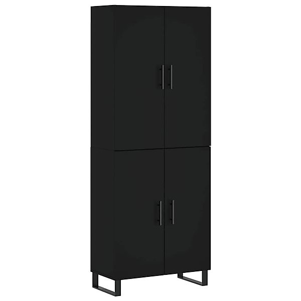 vidaXL Highboard Schwarz 69,5x34x180 cm Holzwerkstoff 3195700 günstig online kaufen