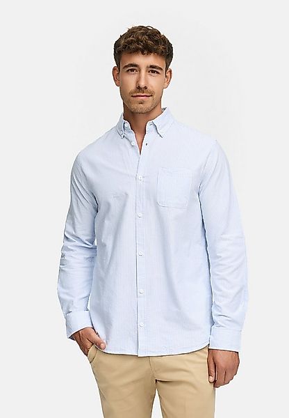 Indicode Langarmhemd Herren Kepner Herrenhemd Langarm mit Button-Down-Krage günstig online kaufen
