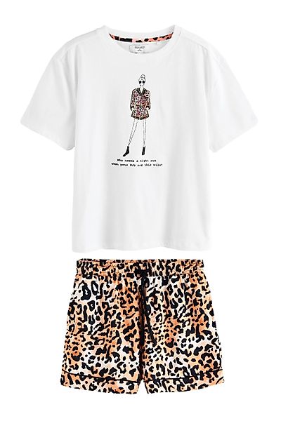 Next Pyjama Shorts-Schlafanzug aus 100 % Baumwolle günstig online kaufen
