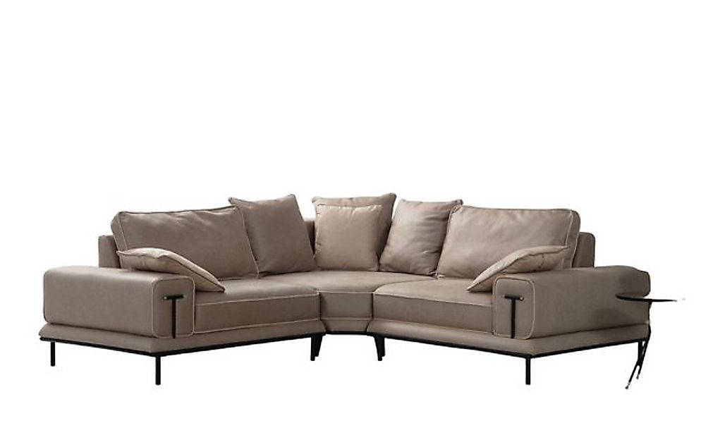 JVmoebel Ecksofa Modernes L-Form Beiges Ecksofa Stilvolle Wohnzimmer Couch günstig online kaufen