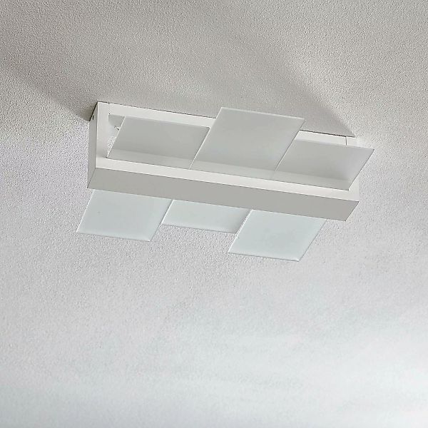 Deckenleuchte Shifted 2, Glas, weiß günstig online kaufen