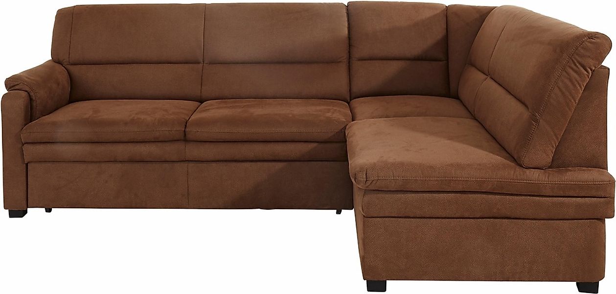 sit&more Ecksofa »Pisa L-Form« mit Federkern, wahlweise mit Bettfunktion günstig online kaufen