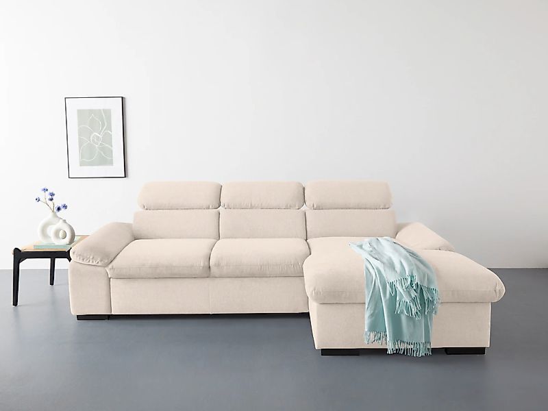 COTTA Ecksofa "Lola L-Form mit Kopfteilfunktion & Hocker", (Set, mit Hocker günstig online kaufen