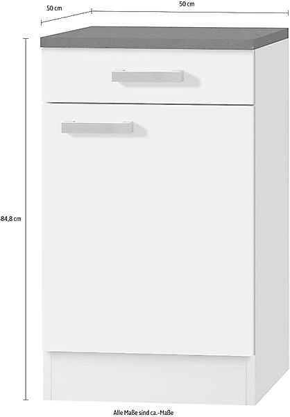 OPTIFIT Unterschrank "Odense", 50 cm breit, mit 1 Tür und 1 Schubkasten günstig online kaufen