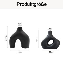 NUODWELL Dekovase 2 Stücke Keramikvase, Moderne günstig online kaufen