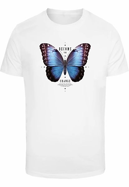MisterTee T-Shirt "MisterTee Herren Become the Change Butterfly Tee", (1 tl günstig online kaufen