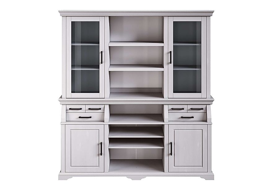 Home affaire Buffet "Anabel, mit Glastüren und schwarzen Metallgriffen", ze günstig online kaufen