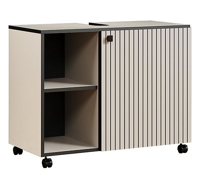 Furn.Design Waschbeckenunterschrank Calmed (Badschrank in Cashmere grau, St günstig online kaufen