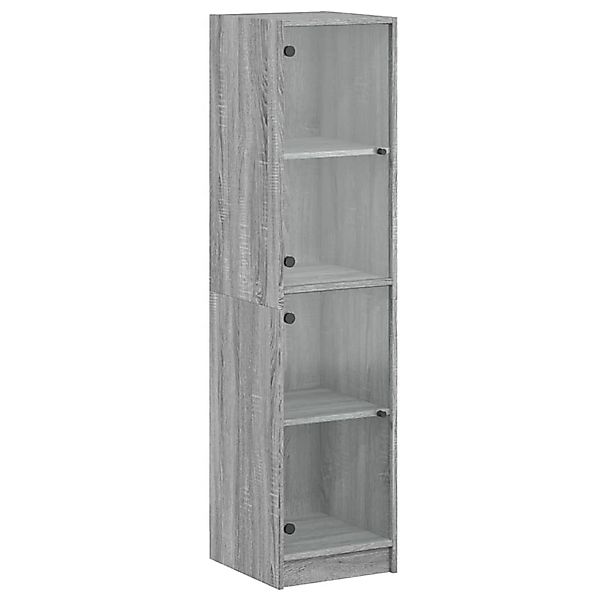 vidaXL Highboard mit Glastüren Grau Sonoma 35x37x142 cm 836439 günstig online kaufen