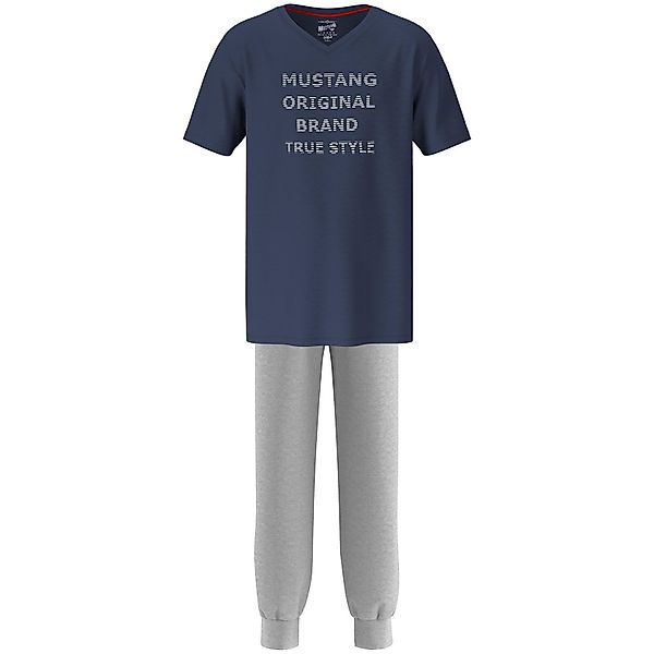 MUSTANG Schlafanzug OLE Pyjama-Set T-Shirt Long günstig online kaufen