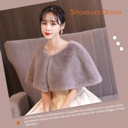 Refttenw Modeschal Damen Winter Kunstpelz Schal, günstig online kaufen