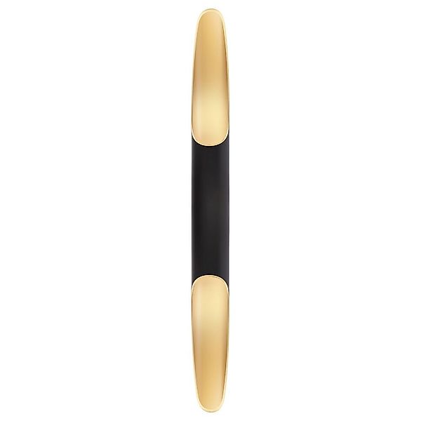 LED-Wandleuchte Apodis, schwarz/gold, Höhe 80 cm, Metall dim günstig online kaufen
