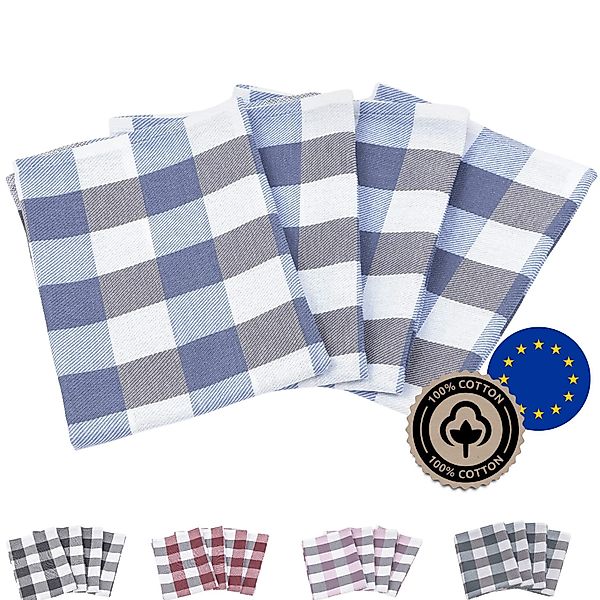 Zestri Geschirrtuch 4er-Set kariert aus 100% günstig online kaufen