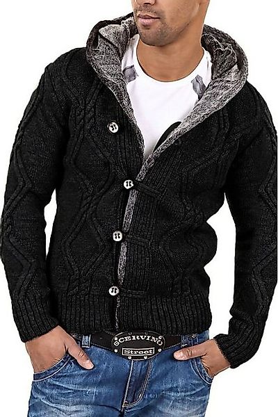 behype Strickjacke CR-7013 mit kuscheliger Kapuze günstig online kaufen