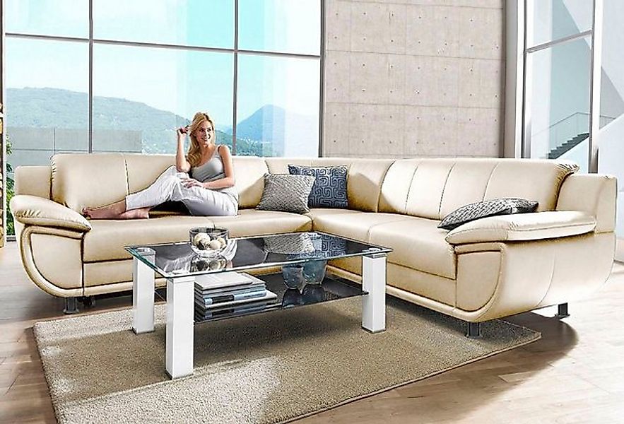 TRENDMANUFAKTUR Ecksofa "Rondo wahlweise mit Schlaffunktion, 267x247 cm (Bx günstig online kaufen