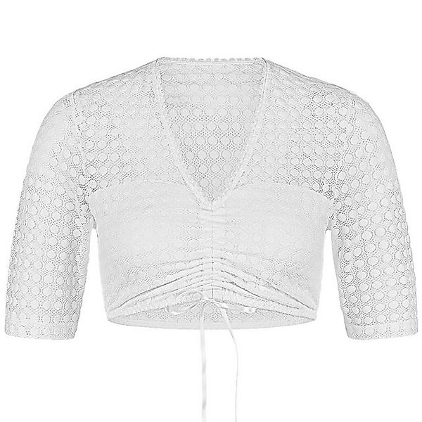 Nina Von C. Dirndlbluse 'Karin' V-Ausschnitt 16463358, Weiß günstig online kaufen