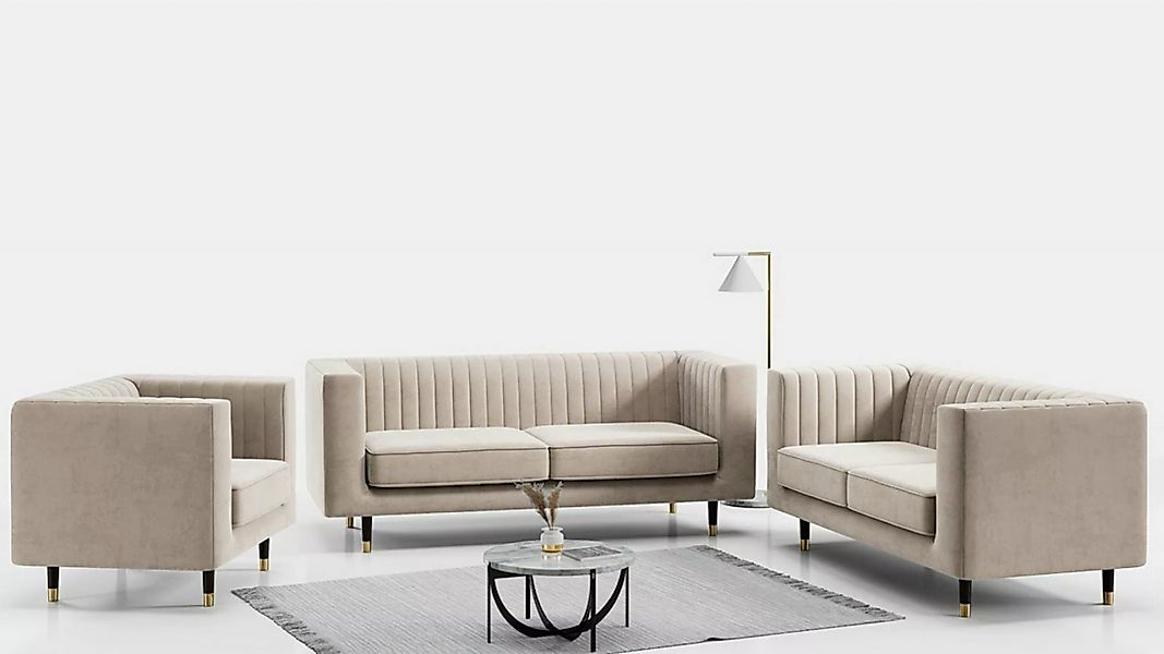 MKS MÖBEL Sofa ELMO 3 2 1, Möbelset mit hohen Beinen, im modischen Stil, Lo günstig online kaufen
