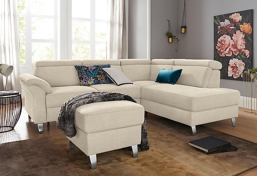 sit&more Ecksofa "Arngast L-Form", inklusive Kopfteilverstellung und Federk günstig online kaufen