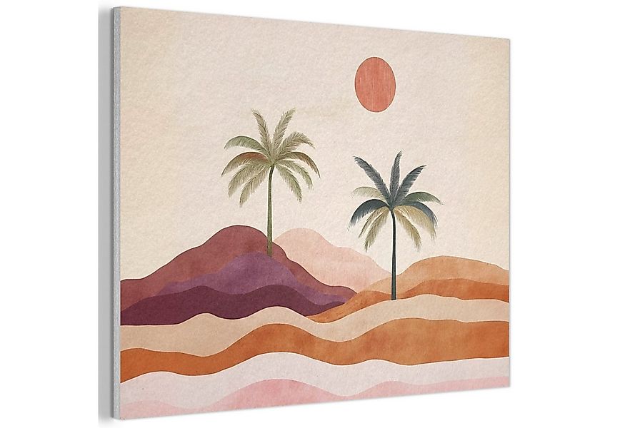 MuchoWow Gemälde Palmen - Abstrakt - Sonne - Hügel, Fotodruck (1 St), Akust günstig online kaufen