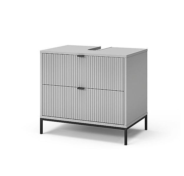 Vicco Waschbeckenunterschrank Eliza, Grau, 70 x 63 cm mit 2 ausziehbaren Sc günstig online kaufen