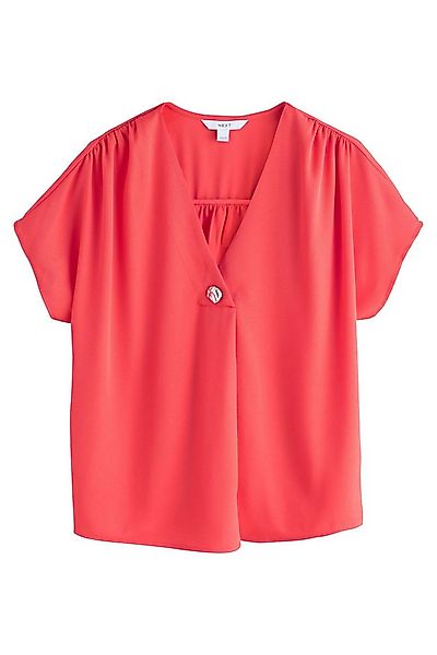 Next Kurzarmbluse Kurzärmelige Bluse mit V-Ausschnitt (1-tlg) günstig online kaufen