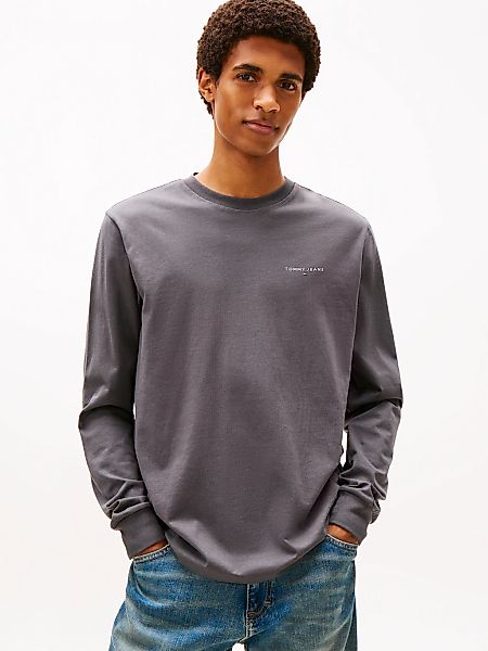 Tommy Jeans Langarmshirt "TJM SLIM CHEST LINEAR LS TEE EXT" Mit Rundhalsaus günstig online kaufen
