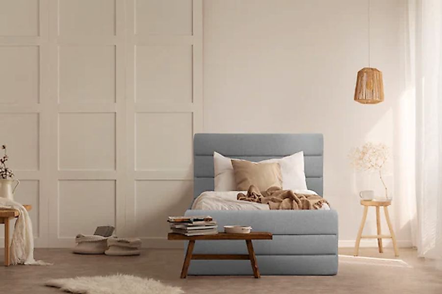 OTTO products Polsterbett "Merrit" Quernaht im Kopf- und Fußteil, in 5 Brei günstig online kaufen