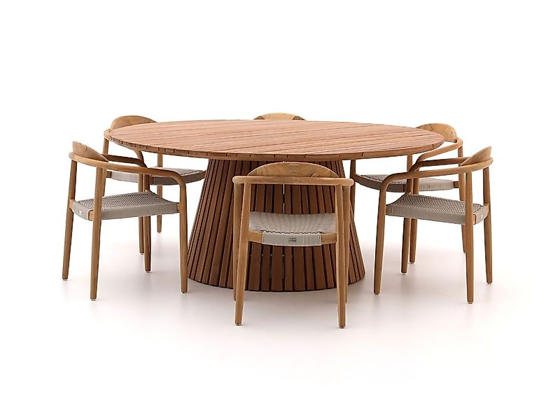 Bellagio Berbaro/Santa Severina ø 180 cm Gartenmöbel-Set 7-Teilig Stapelbar günstig online kaufen