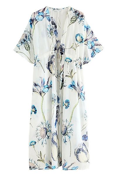 Next Blusenkimono Maxi-Cover-up mit Bindegürtel aus 100 % Baumwolle (1-tlg) günstig online kaufen