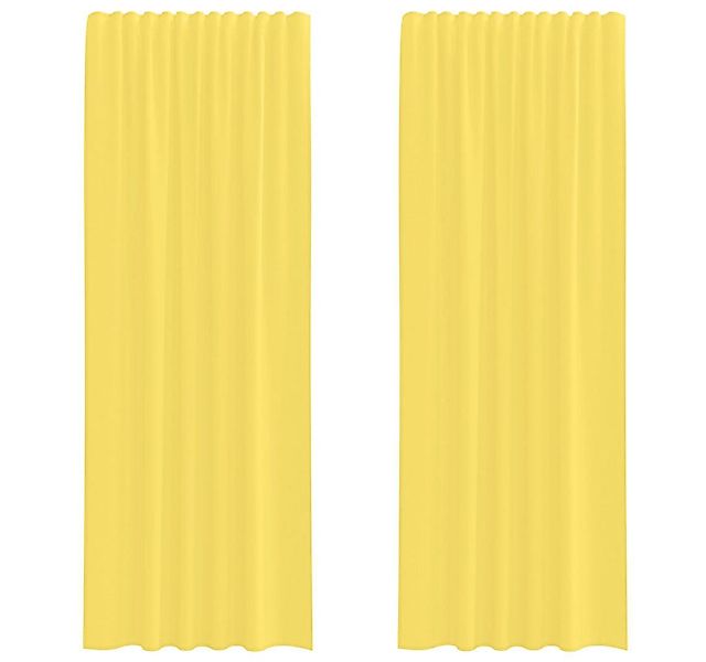 vidaXL Vorhang Voile Vorhänge mit Schlaufen 2 Stk. Gelb 140x260 cm (1 St) günstig online kaufen