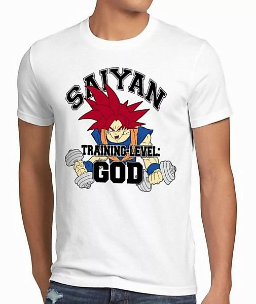 style3 T-Shirt Goku Saiyan Training Level God son dragon fitness gym ball v günstig online kaufen