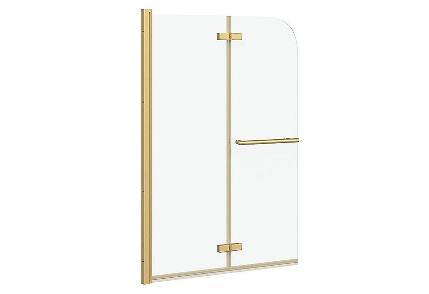 vidaXL Duschwand Duschabtrennung Transparent und Gold 95 x 140 cm, (1 tlg) günstig online kaufen